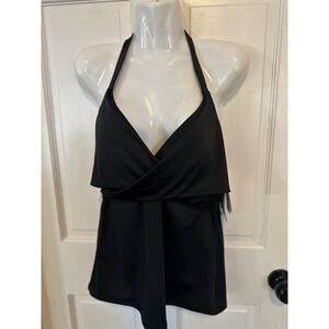 NWT Athleta Black 36 B / C  Bra Cup Wrap Tankini Top Swim Surf Paddle NWT